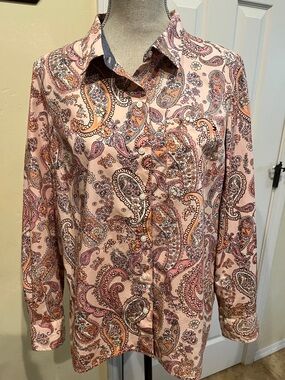 Tommy Hilfiger Pink Paisley Button-Down Shirt